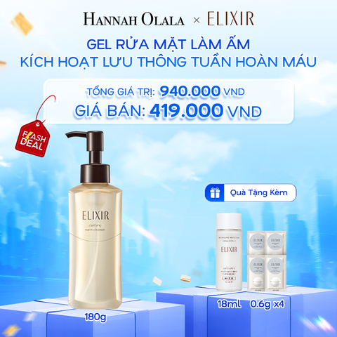  A57: DEAL 22: GEL RỬA MẶT SẠCH SÂU, DƯỠNG ẨM ELIXIR CLARIFYING WARM CLEANSER 