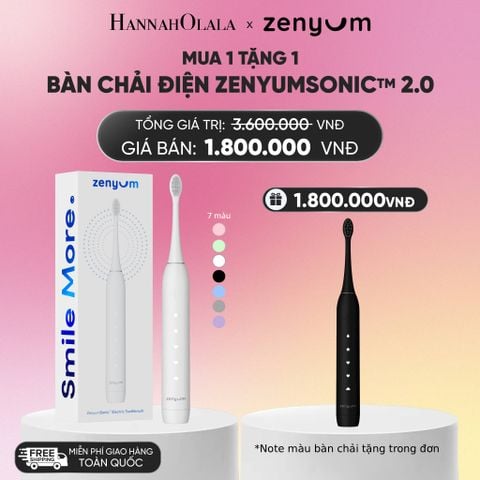  [MUA 1 TẶNG 1] BÀN CHẢI ĐIỆN ZENYUM SONIC 2.0 - CÔNG NGHỆ SINGAPORE (NOTE MÀU BÀN CHẢI TẶNG TRONG ĐƠN)_A11 