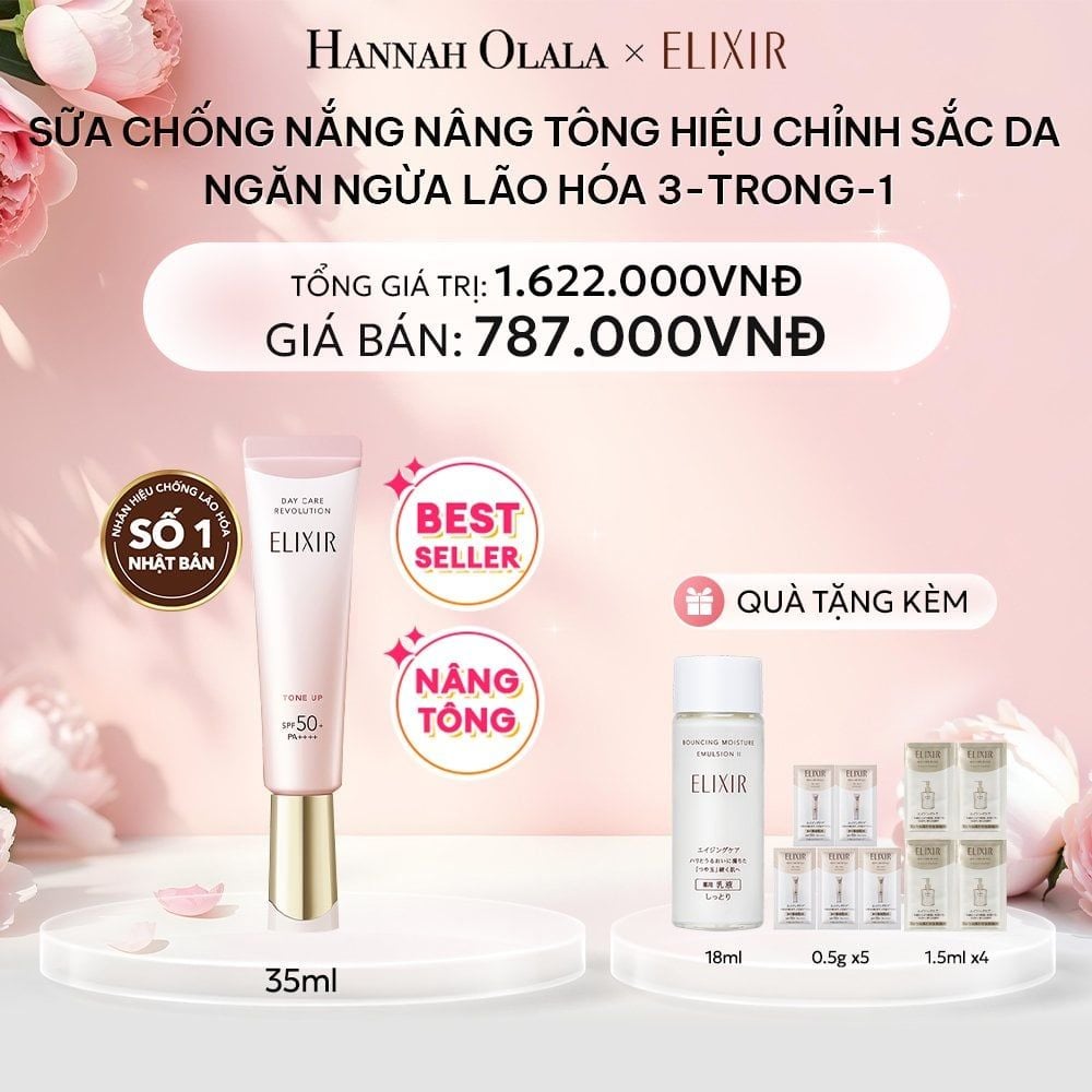  E393: DEAL 16: (01.10-04.10) SỮA CHỐNG NẮNG NÂNG TÔNG ELIXIR DAY CARE REVOLUTION TONE UP 35ML 