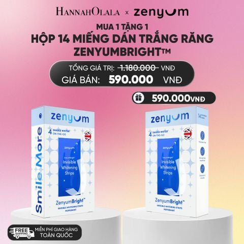 [MUA 1 TẶNG 1] HỘP 14 MIẾNG DÁN TRẮNG RĂNG TỰ TAN ZENYUM BRIGHT_A1 