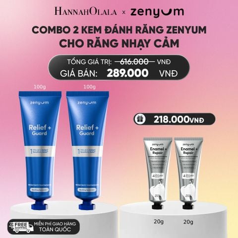  COMBO 2 KEM ĐÁNH RĂNG ZENYUM PHỤC HỒI MEN / GIẢM Ê BUỐT / LÀM TRẮNG 100G_A34 