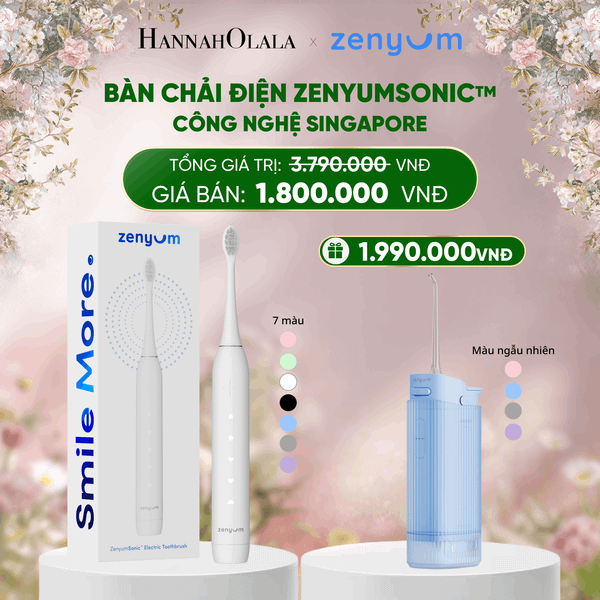  E33_DEAL 2: [MUA 1 TẶNG 1] BÀN CHẢI ĐIỆN ZENYUM SONIC 2.0 - CÔNG NGHỆ SINGAPORE 
