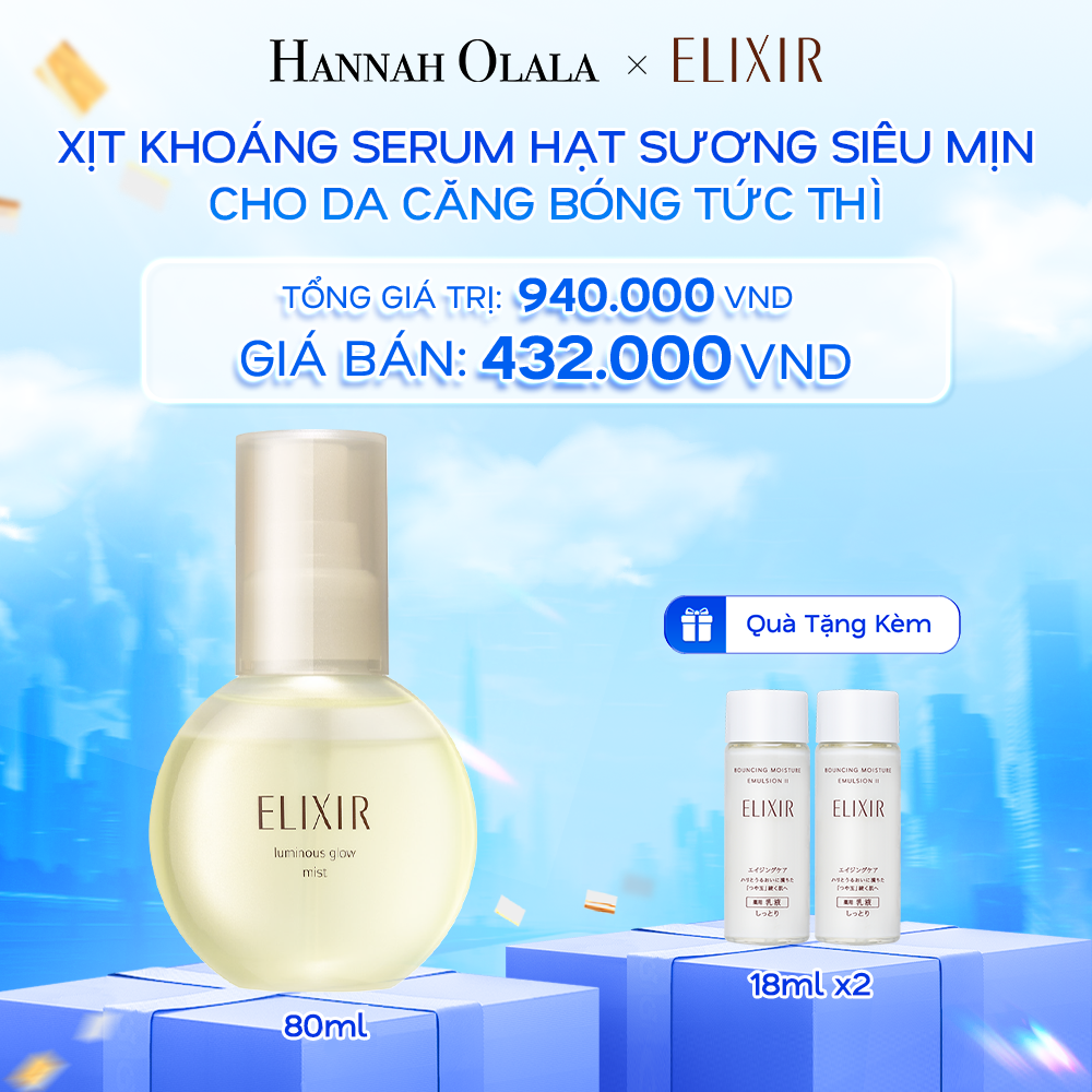  A59: DEAL 24: XỊT KHOÁNG DƯỠNG ẨM TỨC THÌ ELIXIR SUPERIEUR LUMINOUS GLOW MIST 80ML 