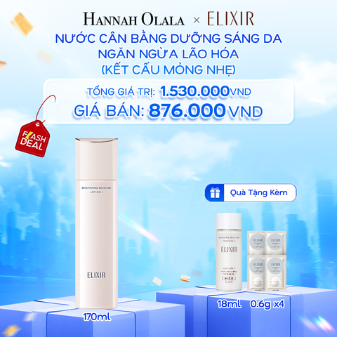  A56: DEAL 21: NƯỚC DƯỠNG TRẮNG DA & NGĂN NGỮA LÃO HÓA ELIXIR WHITE WHITENING CLEAR LOTION T I 170ML 