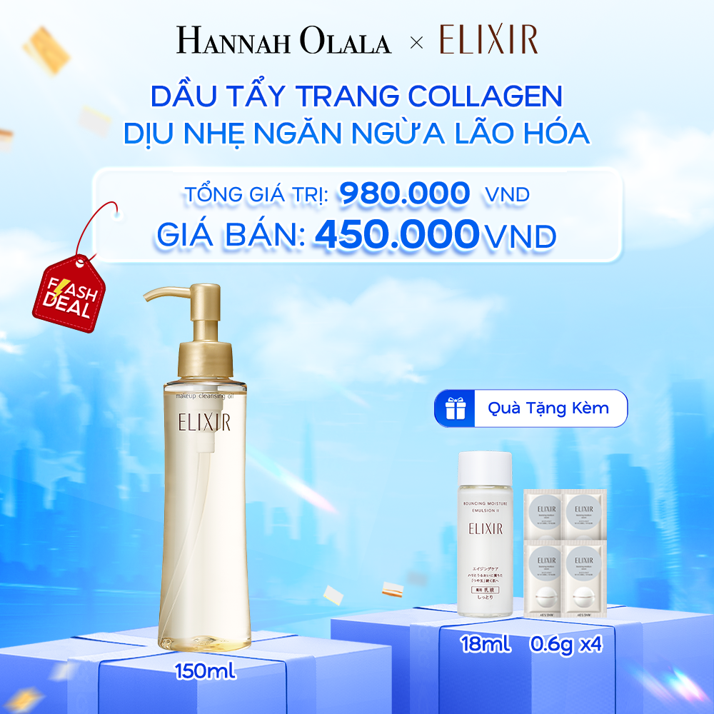  A55: DEAL 20: DẦU TẨY TRANG ELIXIR SUPERIEUR MAKEUP CLEANSING OIL N 150ML 