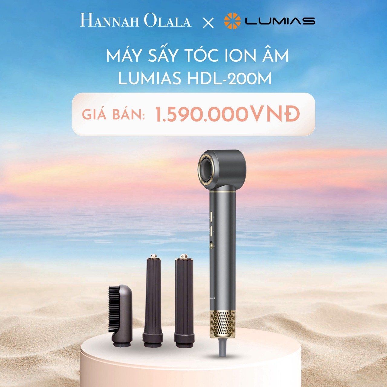  C584_DEAL 1: MÁY SẤY TÓC ION ÂM LUMIAS HDL-200M 