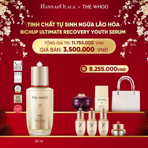  A239_DEAL 01: [FLASH DEAL] TINH CHẤT TỰ SINH NGỪA LÃO HÓA THẾ HỆ THỨ 4 THE WHOO BICHUP ULTIMATE RECOVERY YOUTH SERUM 50ML 