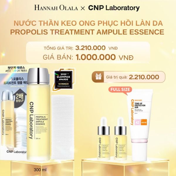  C1201_DEAL 47: JUMBO SIZE - BỘ NƯỚC THẦN KEO ONG PHỤC HỒI LÀN DA CNP PROPOLIS TREATMENT AMPULE ESSENCE 300ML 
