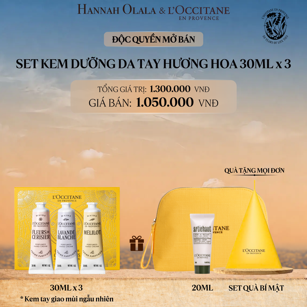  KEM DƯỠNG DA TAY HƯƠNG HOA L'OCCITANE 30ML X3 