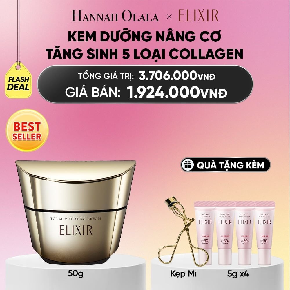  KEM DƯỠNG CẢI THIỆN CHẢY XỆ NGĂN NGỪA LÃO HÓA ELIXIR TOTAL V FIRMING CREAM 50G - DEAL 1.1 