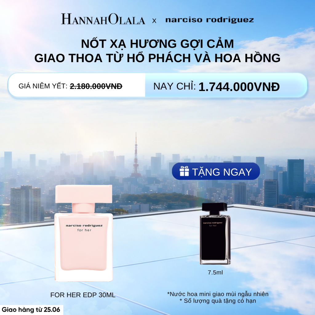  NƯỚC HOA NỮ NARCISO RODRIGUEZ FOR HER EAU DE PARFUM 30ML - DEAL 18 G143 