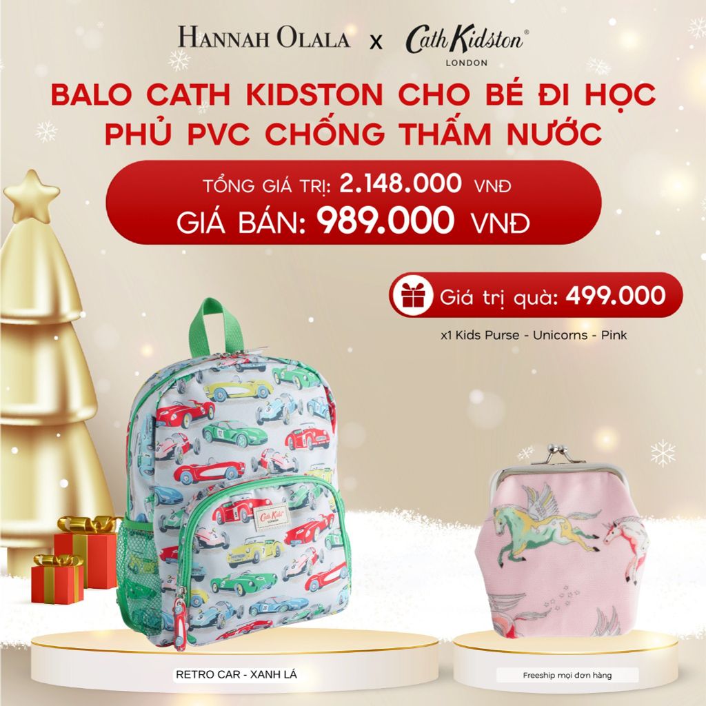  A425_DEAL 1: BALO CATH KIDSTON CHO BÉ ĐI HỌC PHỦ PVC CHỐNG THẤM NƯỚC 