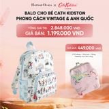  DEAL 1: BALO CHO BÉ ĐI HỌC CATH KIDSTON - BALO COTTON PHỦ LỚP PVC CHỐNG THẤM NƯỚC PHONG CÁCH ANH QUỐC 