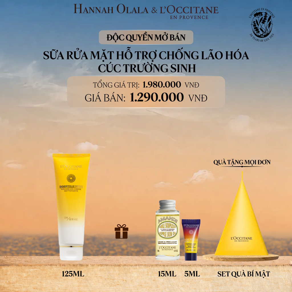  SỮA RỬA MẶT CÚC TRƯỜNG SINH L'OCCITANE 125ML 