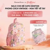  DEAL 1: BALO CHO BÉ ĐI HỌC CATH KIDSTON - BALO COTTON PHỦ LỚP PVC CHỐNG THẤM NƯỚC PHONG CÁCH ANH QUỐC 
