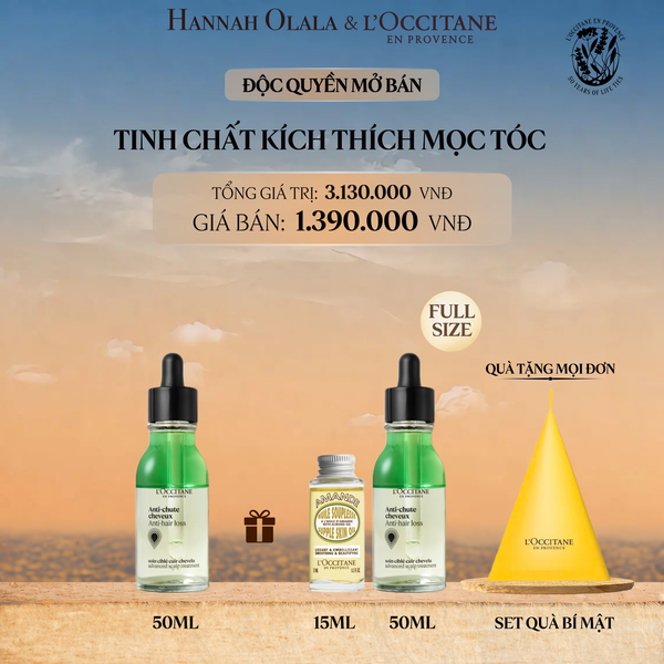  [MUA 1 TẶNG 1] TINH CHẤT KÍCH THÍCH MỌC TÓC L'OCCITANE 50ML 