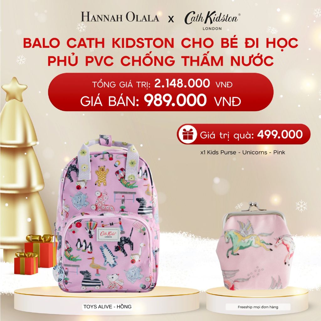  A425_DEAL 1: BALO CATH KIDSTON CHO BÉ ĐI HỌC PHỦ PVC CHỐNG THẤM NƯỚC 