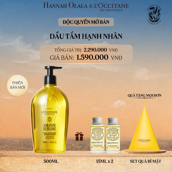  MỚI - DẦU TẮM HẠNH NHÂN L'OCCITANE 500ML 