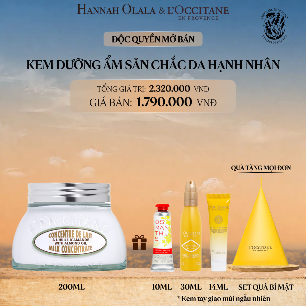  KEM DƯỠNG THỂ SĂN CHẮC DA HẠNH NHÂN L'OCCITANE 200ML 