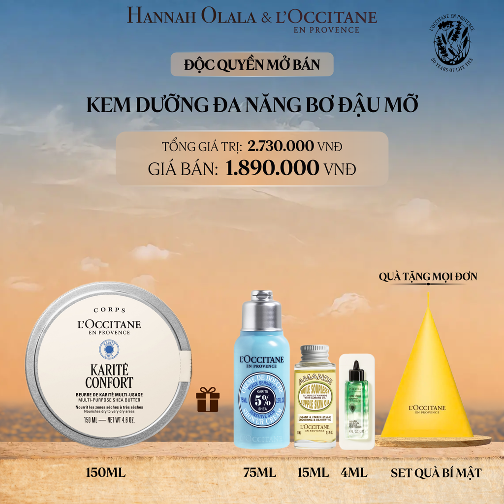  KEM DƯỠNG ĐA NĂNG BƠ ĐẬU MỠ L'OCCITANE 150ML 