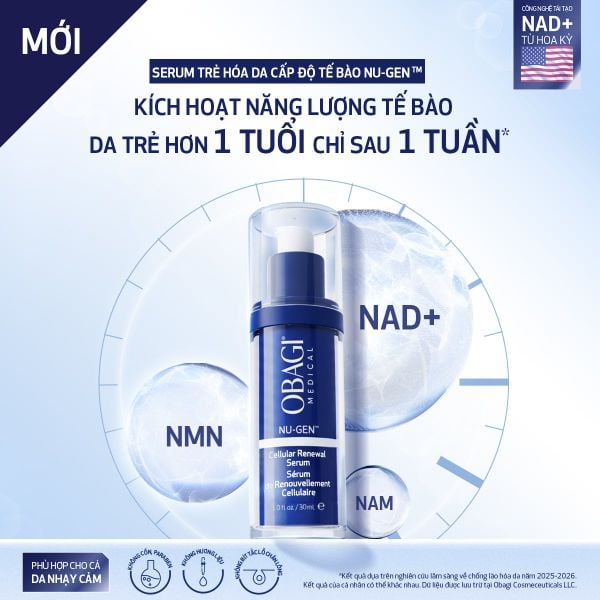  A734_DEAL 1: [MỚI] MUA 1 TẶNG 1 - SERUM TRẺ HÓA DA CẤP ĐỘ TẾ BÀO NU-GEN™ 30ML 