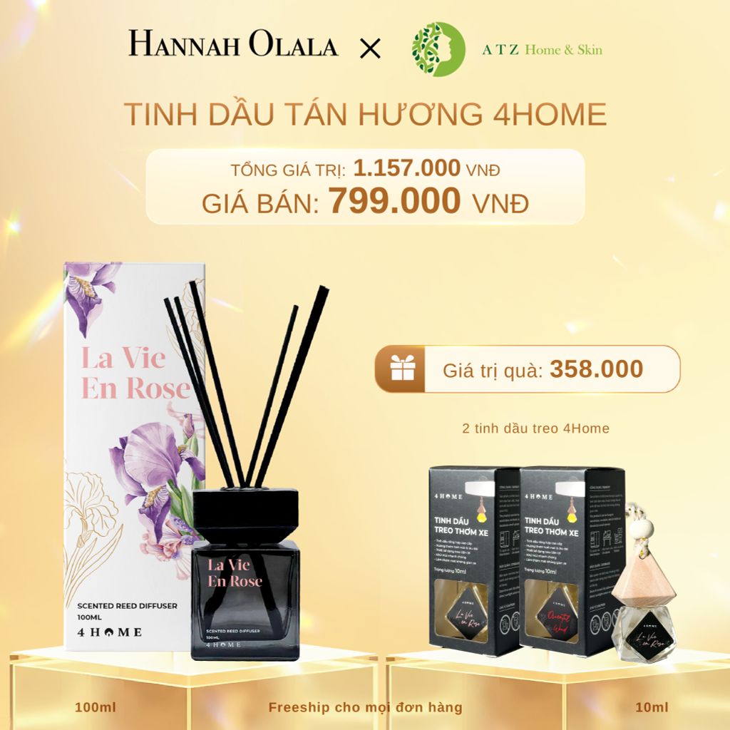  DEAL 1: TINH DẦU TÁN HƯƠNG 4HOME 100ML (MỚI) 