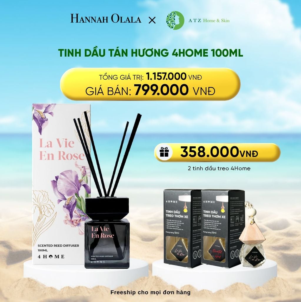  DEAL 1: MUA TINH DẦU TÁN HƯƠNG 4HOME 100ML (MỚI) 