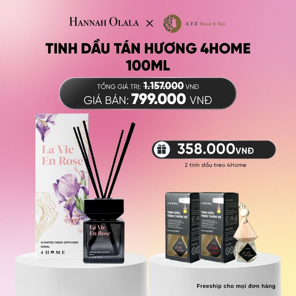  MỚI - MUA TINH DẦU TÁN HƯƠNG 4HOME 100ML_A107 