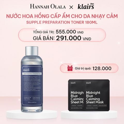  E763_DEAL 1: DEAR, KLAIRS NƯỚC HOA HỒNG SUPPLE PREPARATION TONER 180ML 