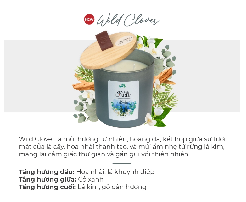  DEAL 9: MUA 2 NẾN LY MÀU ZENME CANDLE 370G GIÁ GIẢM CÒN 1.130.000Đ TẶNG 1 NẾN LY LỤC GIÁC SÁP ĐẬU NÀNH YANKEE CANDLE TRỊ GIÁ 449.000Đ
(CHỌN THÊM MÙI NOTE VÀO GHI CHÚ) 
