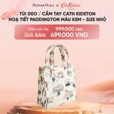  DEAL 10: TÚI ĐEO / CẦM TAY COTTON PHỦ LỚP PVC CHỐNG THẤM NƯỚC CATH KIDSTON  PHONG CÁCH VINTAGE & ANH QUỐC - SIZE NHỎ 