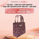  DEAL 10: TÚI ĐEO / CẦM TAY COTTON PHỦ LỚP PVC CHỐNG THẤM NƯỚC CATH KIDSTON  PHONG CÁCH VINTAGE & ANH QUỐC - SIZE NHỎ 