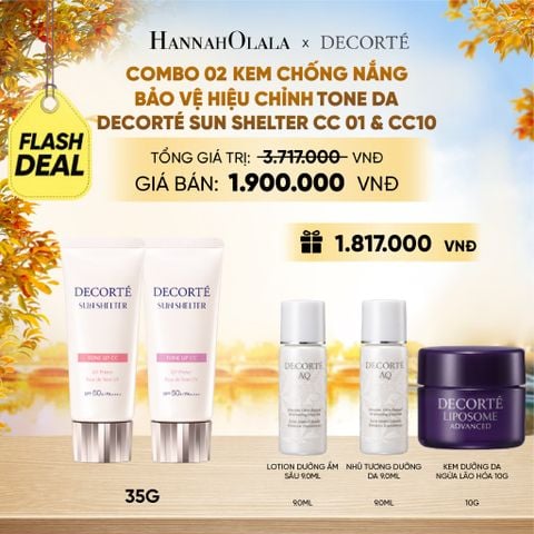  COMBO 02 KEM CHỐNG NẮNG BẢO VỆ DA DECORTÉ SUN SHELTER - E1124 