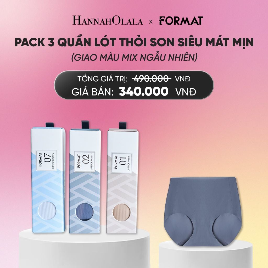 PACK 3 QUẦN LÓT THỎI SON SIÊU MÁT MỊN FORMAT_A1541 
