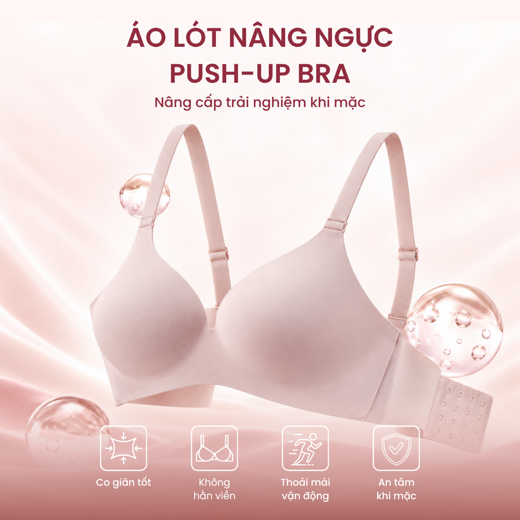  NỮ/ ÁO LÓT FORMAT CAO CẤP KHÔNG GỌNG CUP 3/4 NÂNG ĐỠ VÒNG 1 TỰ NHIÊN - 10001906 - DEAL 3 - E935 