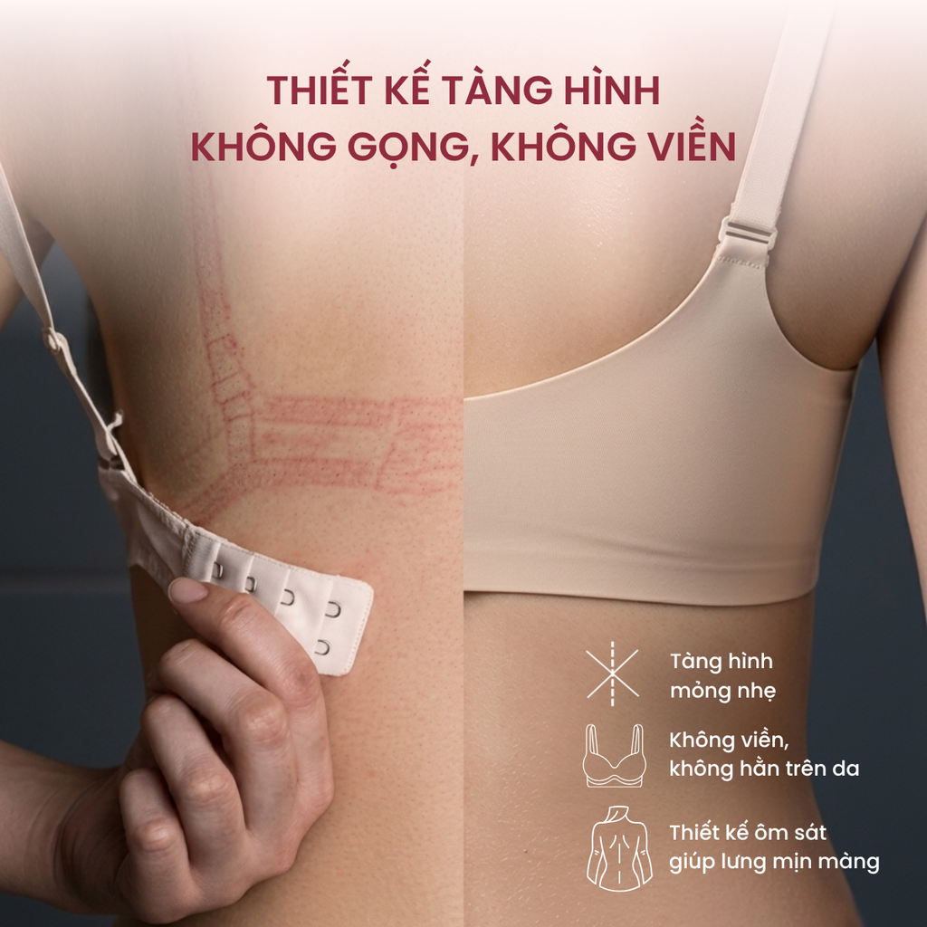  NỮ/ ÁO LÓT FORMAT CAO CẤP KHÔNG GỌNG CUP 3/4 NÂNG ĐỠ VÒNG 1 TỰ NHIÊN - 10001906 - DEAL 3 - E935 