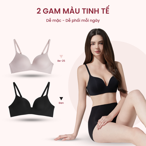  NỮ/ ÁO LÓT FORMAT CAO CẤP KHÔNG GỌNG CUP 3/4 NÂNG ĐỠ VÒNG 1 TỰ NHIÊN - 10001906 - DEAL 3 - E935 