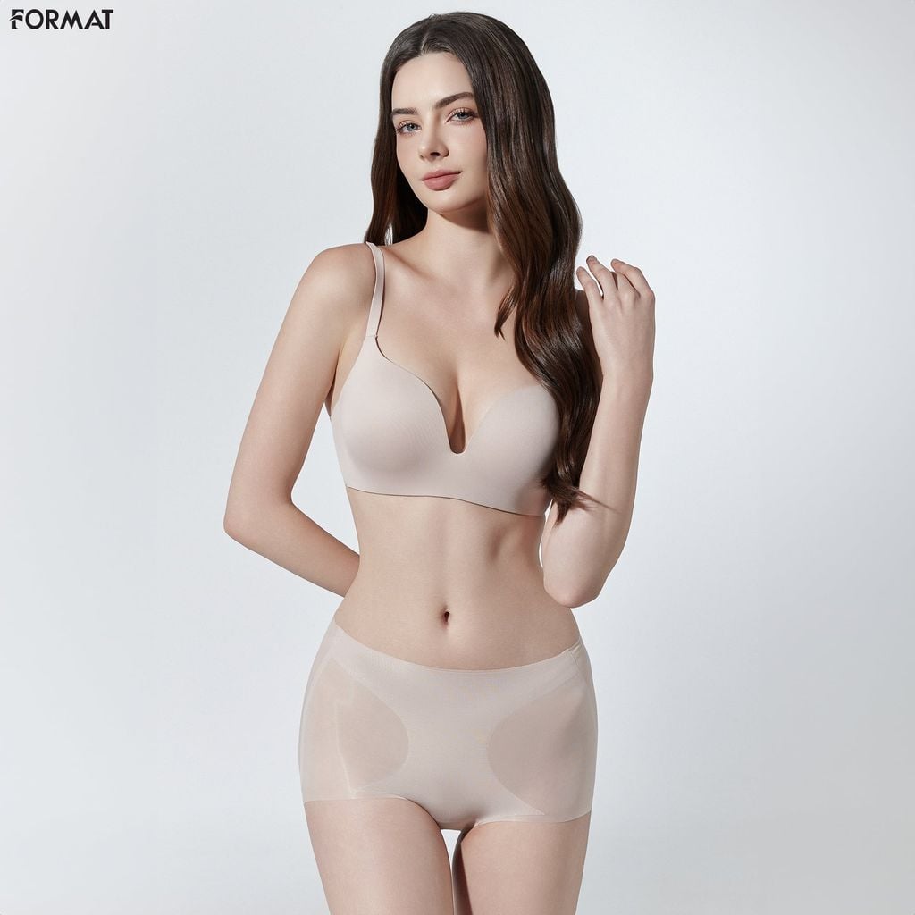 ÁO LÓT NỮ FORMAT CAO CẤP KHÔNG GỌNG CUP 3/4 NÂNG ĐỠ VÒNG 1 TỰ NHIÊN - 10001906 _ DEAL 1 - A624 