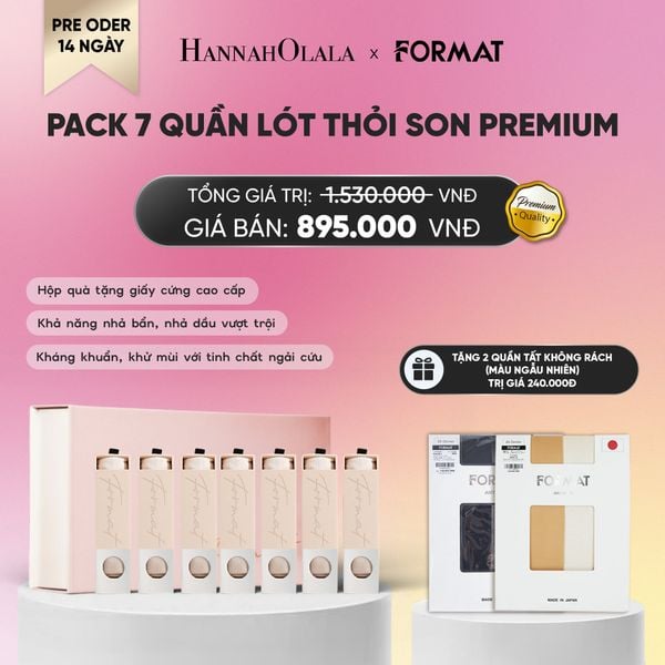  (PRE ORDER 14 NGÀY) PACK 7 QUẦN LÓT THỎI SON PREMIUM_A1529 
