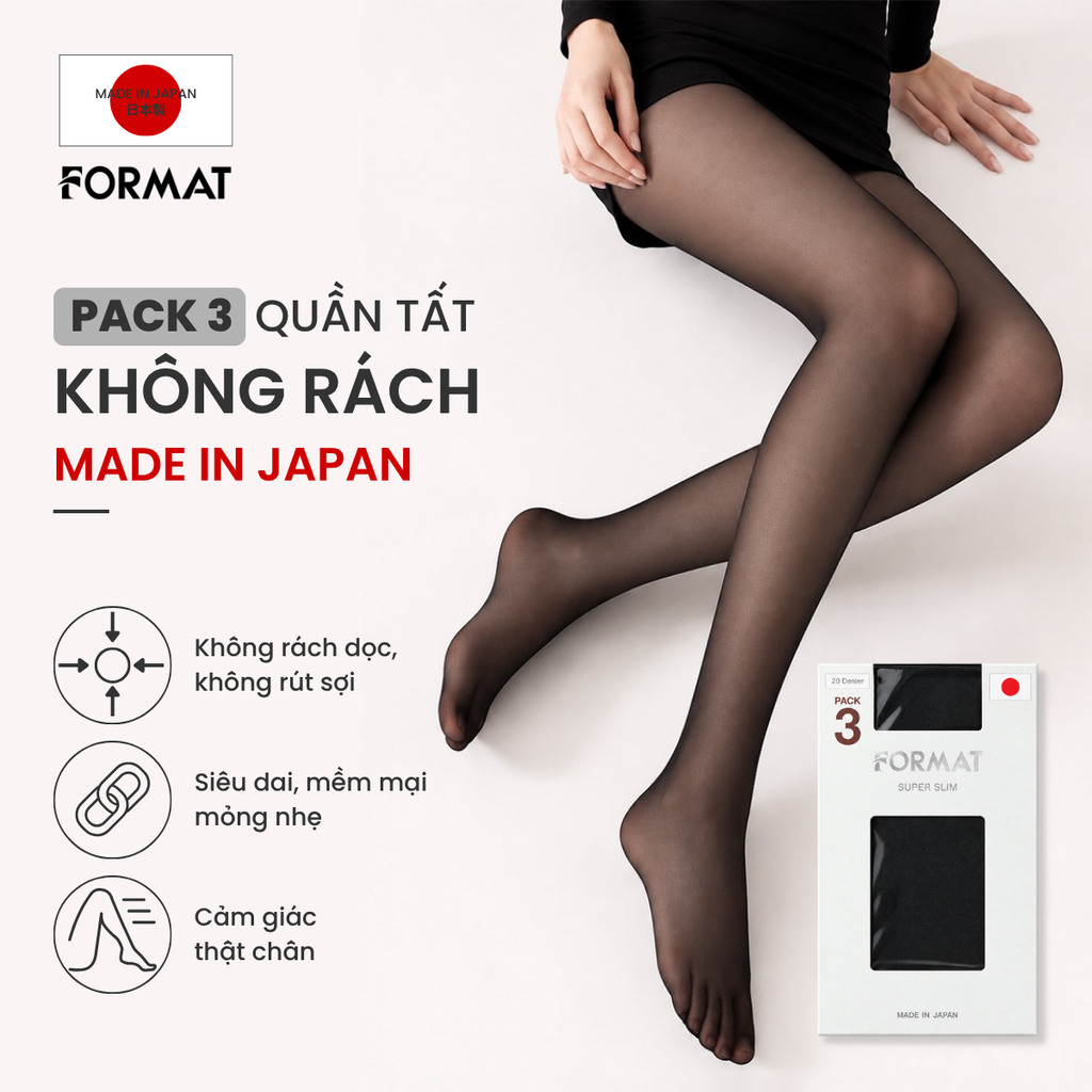  NEW ARRIVAL - COMBO 2 VÀ 3 QUẦN TẤT KHÔNG RÁCH FORMAT - 10006219 10006220 - DEAL 12 - E1060 