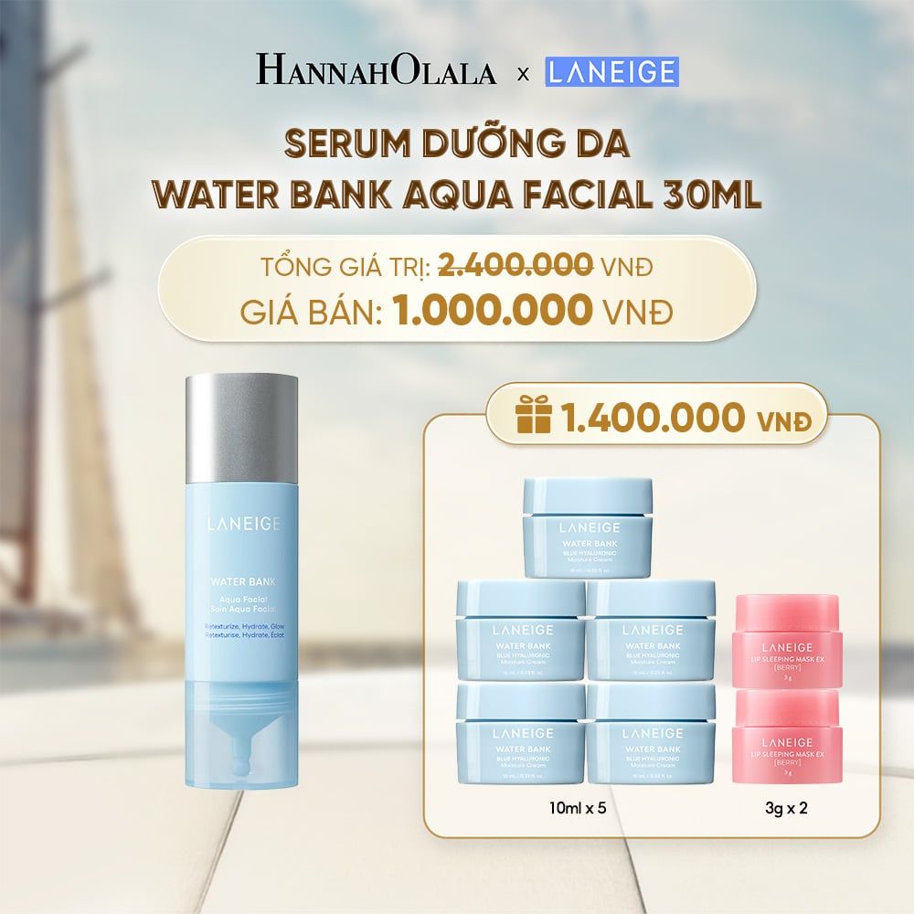  MỚI - LANEIGE WATER BANK AQUA FACIAL 30ML - D360 