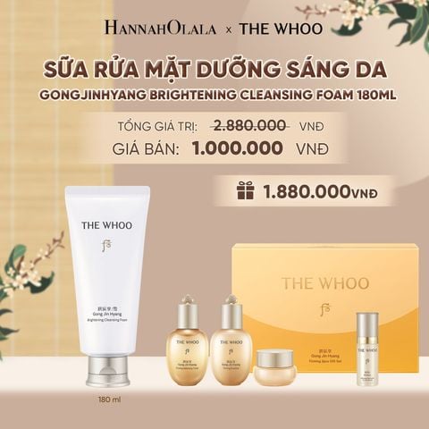  SỮA RỬA MẶT DƯỠNG SÁNG DA THE WHOO GONGJINHYANG BRIGHTENING CLEANSING FOAM 180ML - A131 