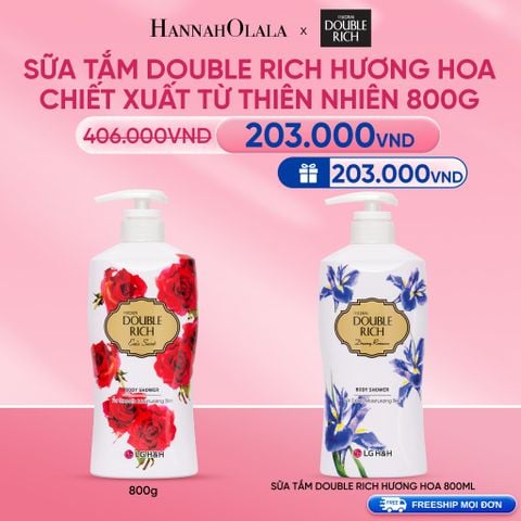  DEAL 06: SỮA TẮM DOUBLE RICH HƯƠNG HOA CHIẾT XUẤT TỪ THIÊN NHIÊN 800ML 