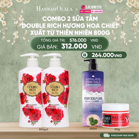  DEAL22: COMBO 2 SỮA TẮM DOUBLE RICH HƯƠNG HOA CHIẾT XUẤT TỪ THIÊN NHIÊN 800ML 