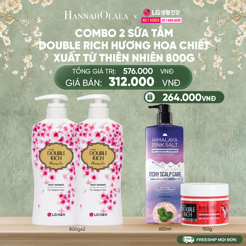  DEAL22: COMBO 2 SỮA TẮM DOUBLE RICH HƯƠNG HOA CHIẾT XUẤT TỪ THIÊN NHIÊN 800ML 