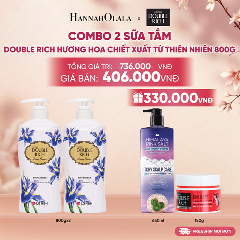  COMBO 2 SỮA TẮM DOUBLE RICH HƯƠNG HOA CHIẾT XUẤT TỪ THIÊN NHIÊN 800ML 