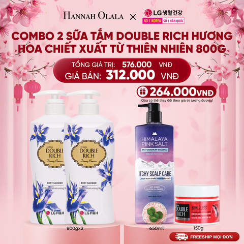  DEAL22: COMBO 2 SỮA TẮM DOUBLE RICH HƯƠNG HOA CHIẾT XUẤT TỪ THIÊN NHIÊN 800ML 