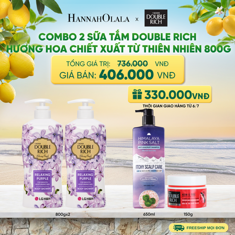  COMBO 2 SỮA TẮM DOUBLE RICH HƯƠNG HOA CHIẾT XUẤT TỪ THIÊN NHIÊN 800ML - A695 