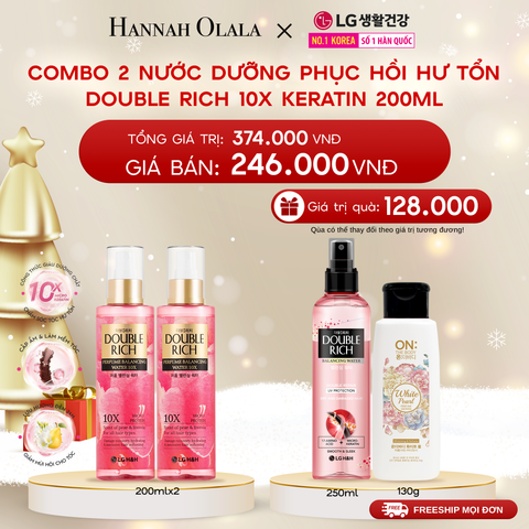  DEAL 21: COMBO 2 NƯỚC DƯỠNG PHỤC HỒI HƯ TỔN DOUBLE RICH 10X KERATIN 200ML 