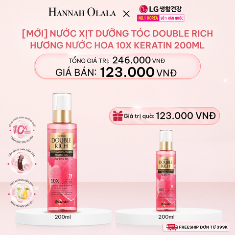  E404_DEAL 12: NƯỚC XỊT DƯỠNG TÓC DOUBLE RICH HƯƠNG NƯỚC HOA 10X KERATIN 200ML 
